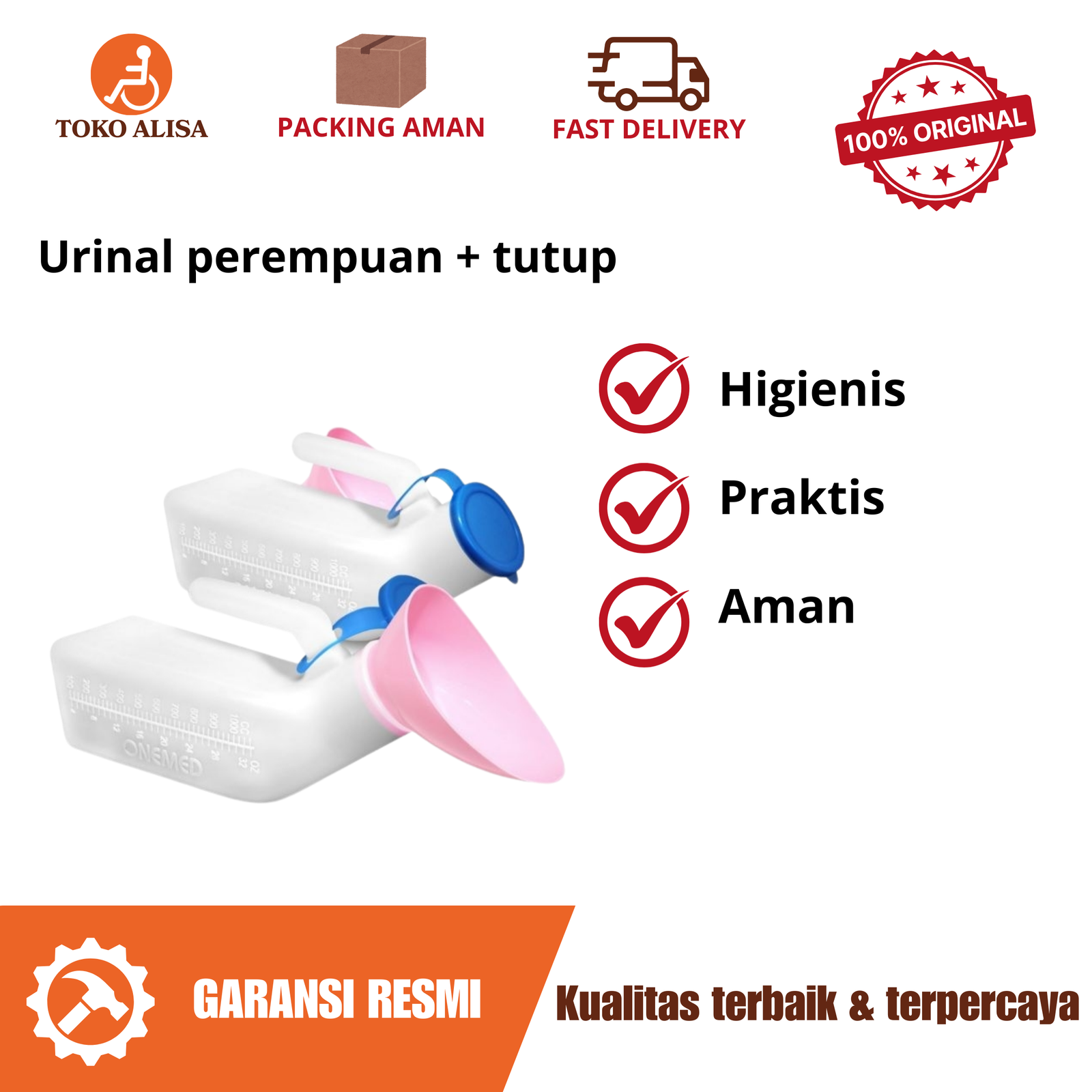 Urinal perempuan + tutup
